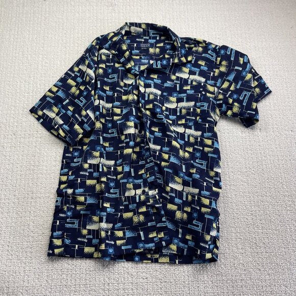 Lot x5 Bulk VTG Hawaii Floral Button Shirt Men L/XL Boats Palms Tree Party Read - Picture 10 of 15